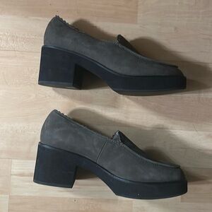 Eileen Fisher Harria Leather Platform Loafer size 8.5